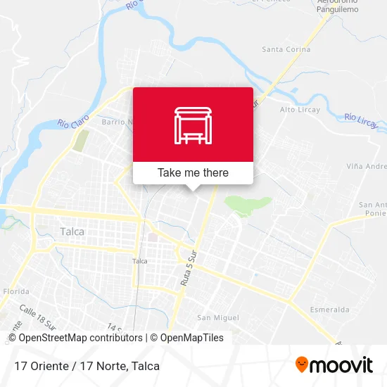 Mapa de 17 Oriente / 17 Norte