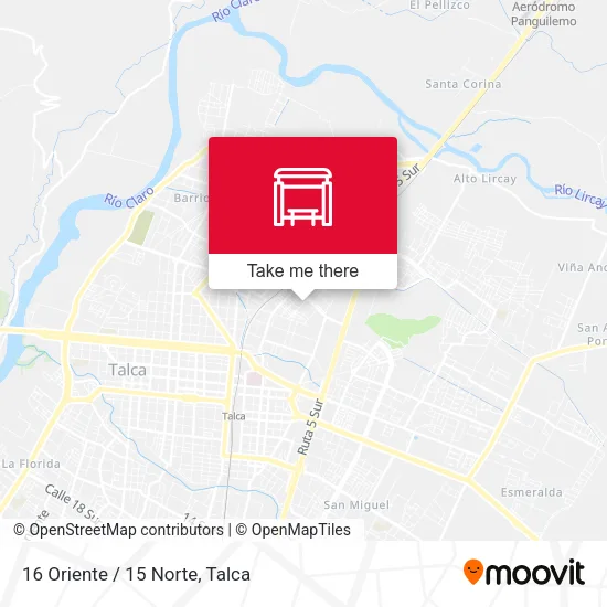 Mapa de 16 Oriente / 15 Norte