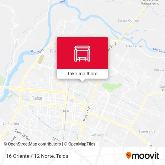 Mapa de 16 Oriente / 12 Norte
