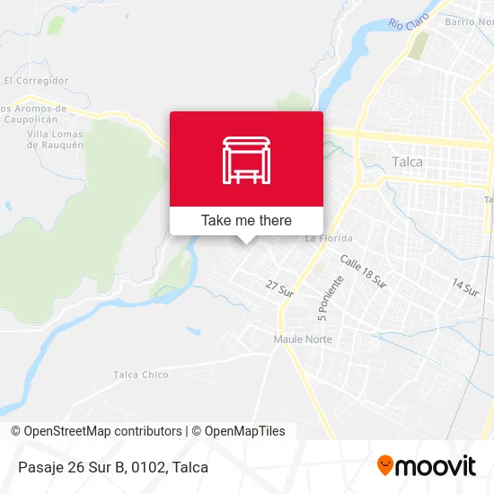 Pasaje 26 Sur B, 0102 map