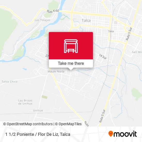 Mapa de 1 1/2 Poniente / Flor De Liz