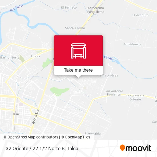 32 Oriente / 22 1/2 Norte B map