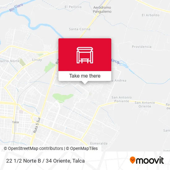 Mapa de 22 1/2 Norte B / 34 Oriente