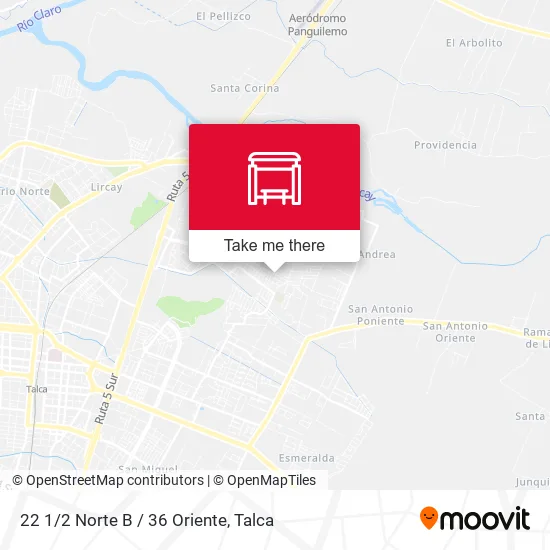 Mapa de 22 1/2 Norte B / 36 Oriente