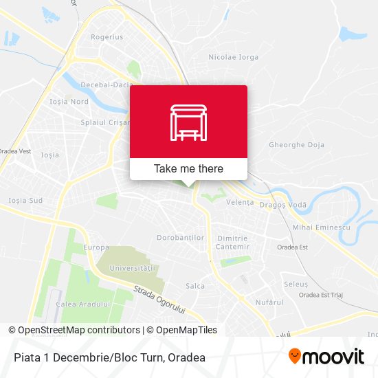 Piata 1 Decembrie/Bloc Turn map