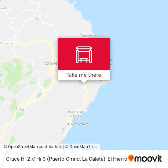 mapa Cruce  Hi-2 // Hi-3 (Puerto-Cmno. La Caleta)