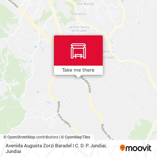 Mapa Avenida Augusta Zorzi Baradel | C. D. P. Jundiaí