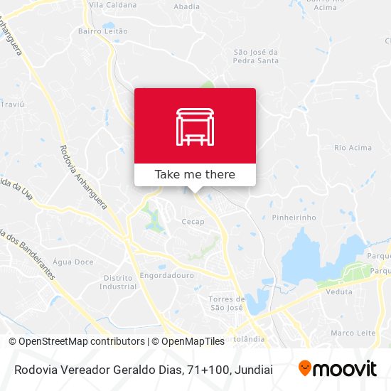 Mapa Rodovia Vereador Geraldo Dias, 71+100