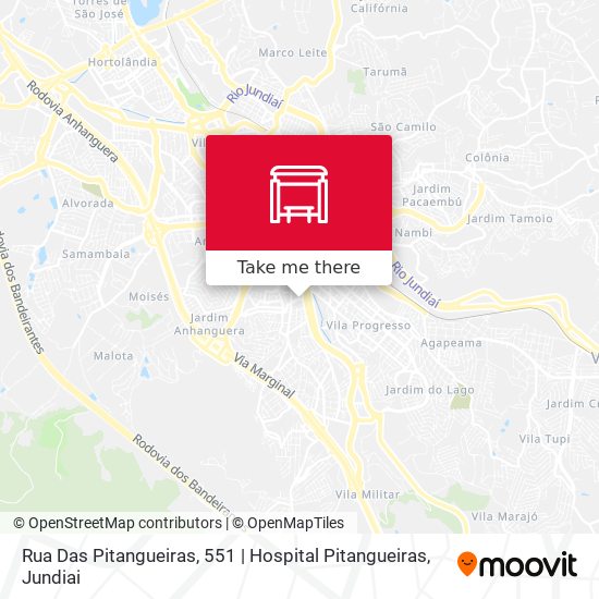 Mapa Rua Das Pitangueiras, 551 | Hospital Pitangueiras