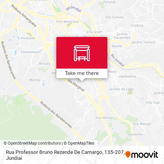 Mapa Rua Professor Bruno Rezende De Camargo, 135-207