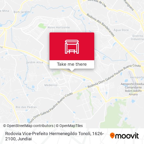 Rodovia Vice-Prefeito Hermenegildo Tonoli, 1626-2100 map