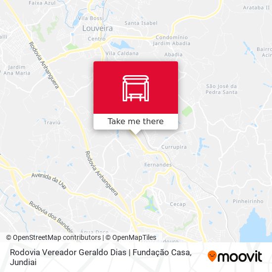 Mapa Rodovia Vereador Geraldo Dias | Fundação Casa