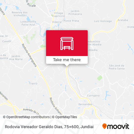 Mapa Rodovia Vereador Geraldo Dias, 75+600