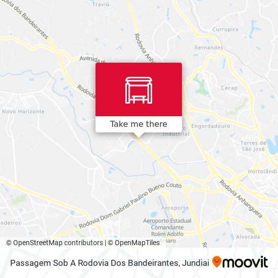 Passagem Sob A Rodovia Dos Bandeirantes map