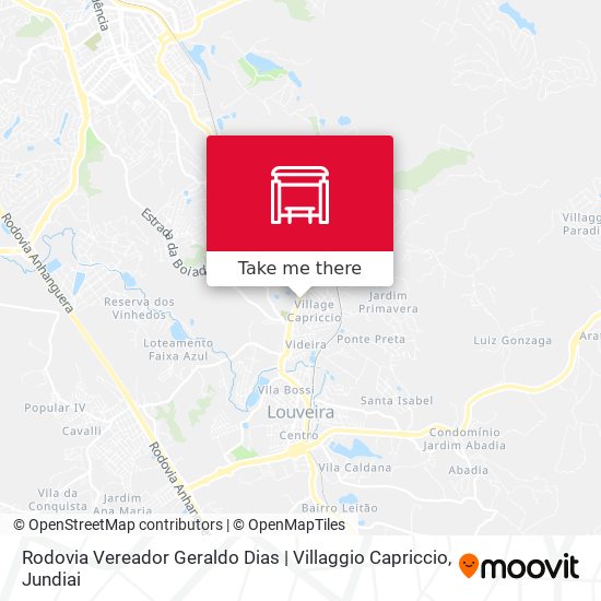 Mapa Rodovia Vereador Geraldo Dias | Villaggio Capriccio