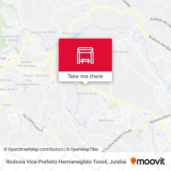 Rodovia Vice-Prefeito Hermenegildo Tonoli map