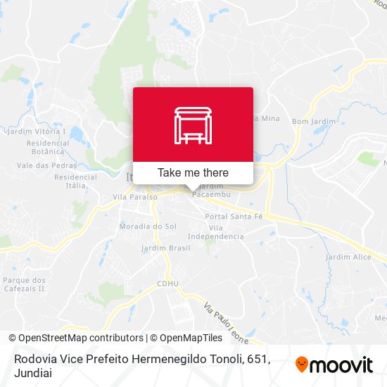 Rodovia Vice Prefeito Hermenegildo Tonoli, 651 map