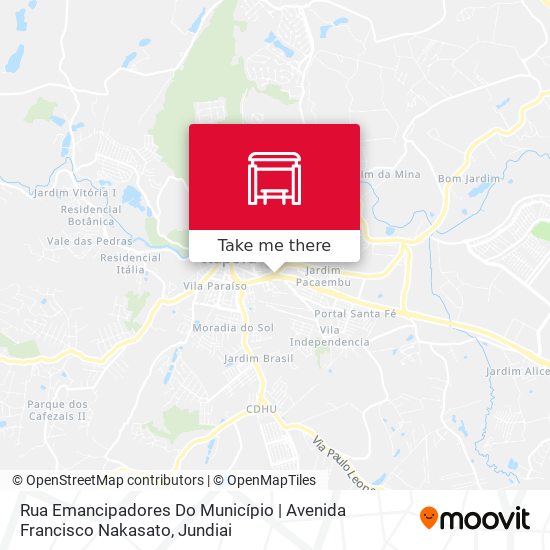 Mapa Rua Emancipadores Do Município | Avenida Francisco Nakasato