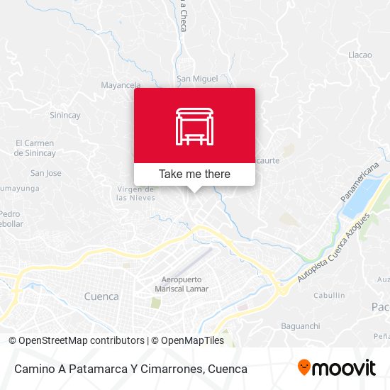 Camino A Patamarca Y Cimarrones map