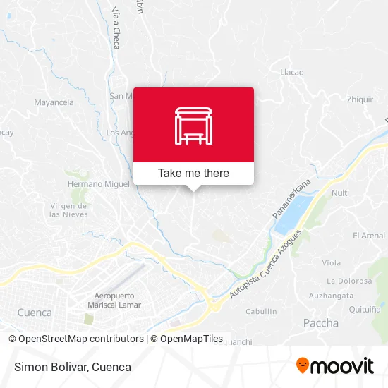 Simon Bolivar map
