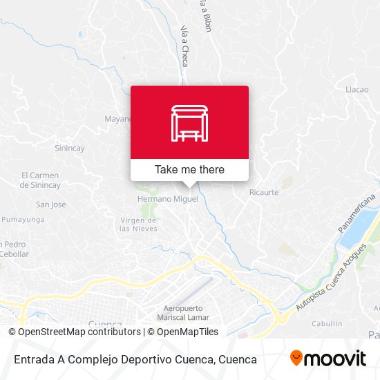 Mapa de Entrada A Complejo Deportivo Cuenca