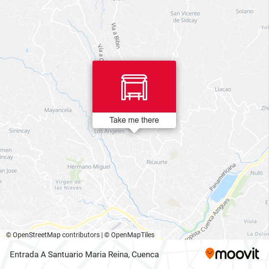 Mapa de Entrada A Santuario Maria Reina