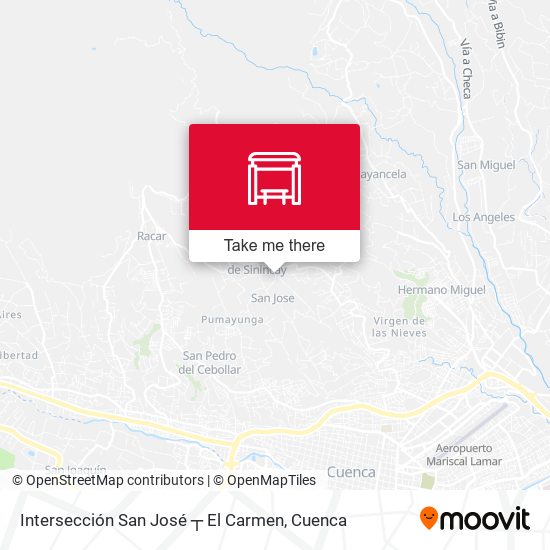 Mapa de Intersección San José ┬ El Carmen