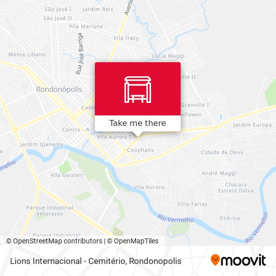 Lions Internacional - Cemitério map