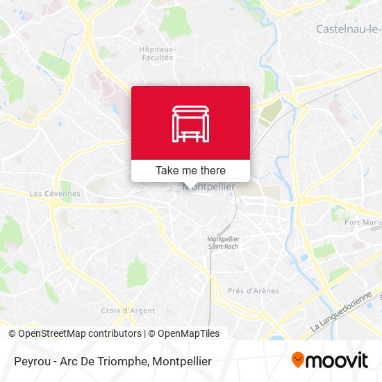Peyrou - Arc De Triomphe map