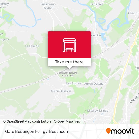 Gare Besançon Fc Tgv map