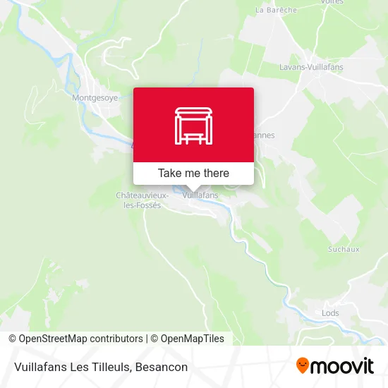 Vuillafans Les Tilleuls map