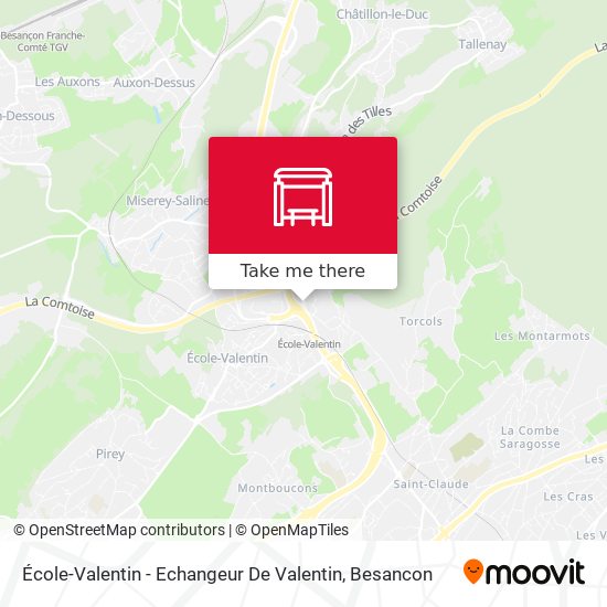 Mapa École-Valentin - Echangeur De Valentin