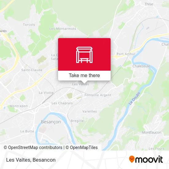 Les Vaîtes map