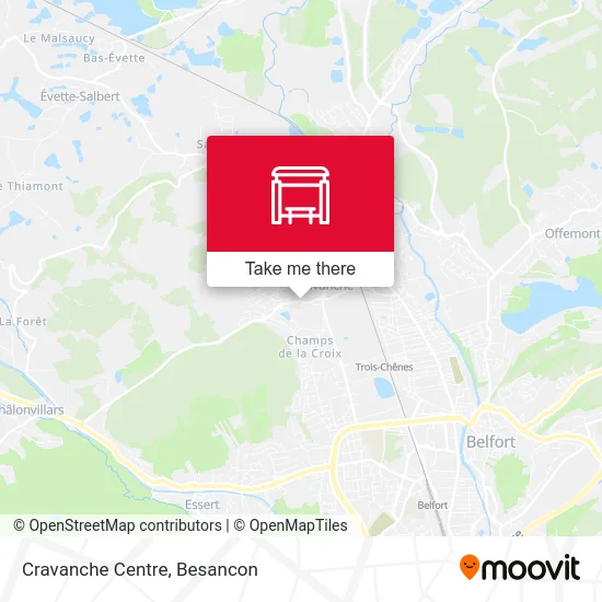Cravanche Centre map