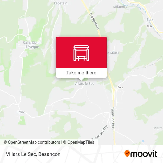 Villars Le Sec map
