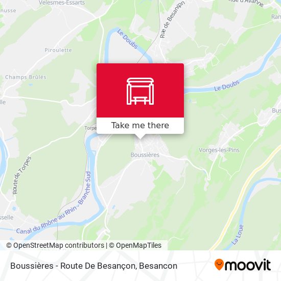 Mapa Boussières - Route De Besançon