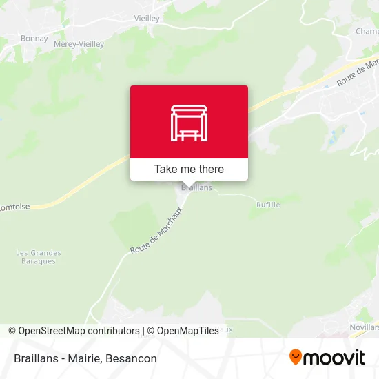 Braillans - Mairie map