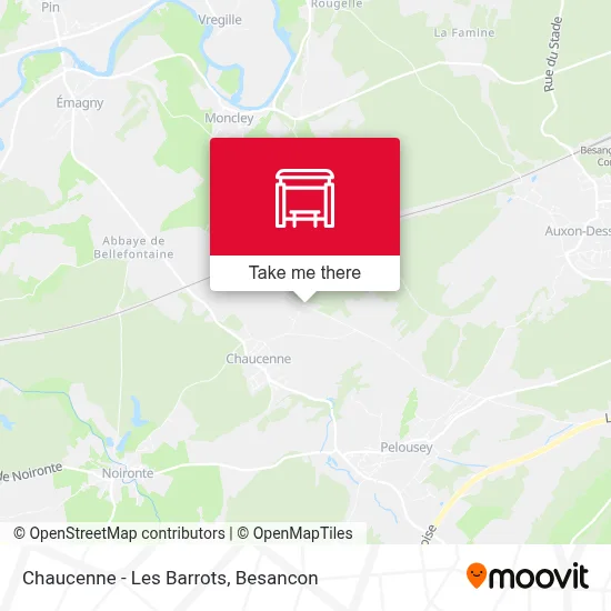 Chaucenne - Les Barrots map