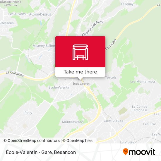 École-Valentin - Gare map