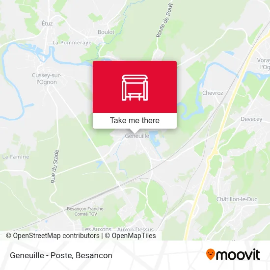 Geneuille - Poste map