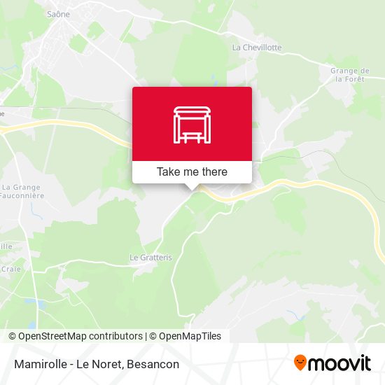 Mamirolle - Le Noret map