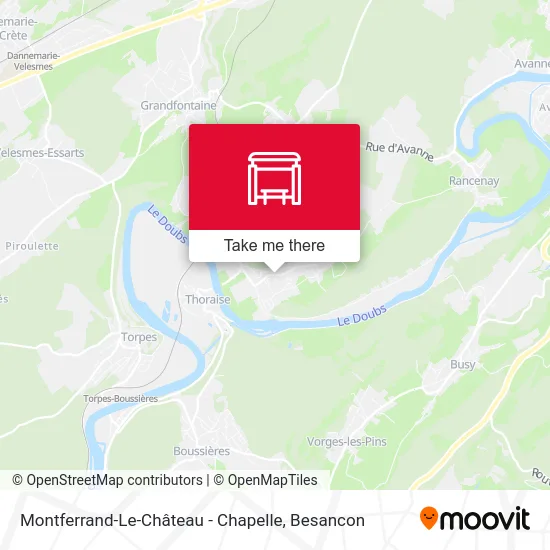 Montferrand-Le-Château - Chapelle map