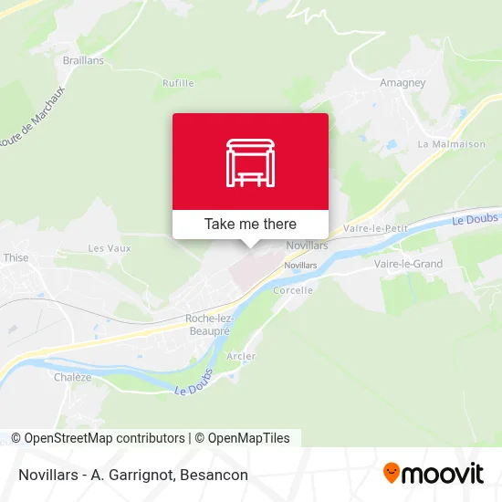 Novillars - A. Garrignot map