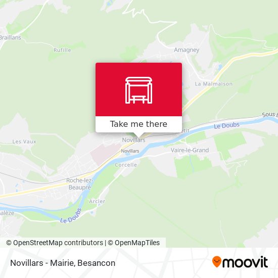 Novillars - Mairie map