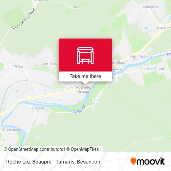 Roche-Lez-Beaupré - Tamaris map