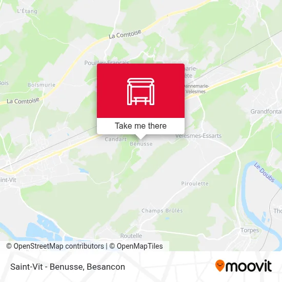 Saint-Vit - Benusse map