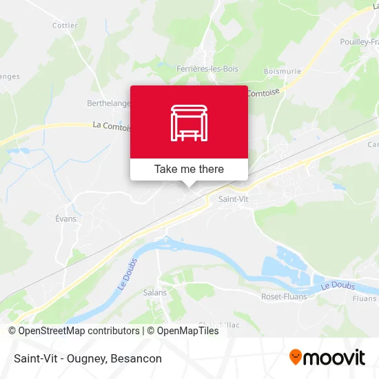 Saint-Vit - Ougney map