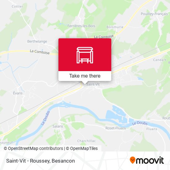 Mapa Saint-Vit - Roussey