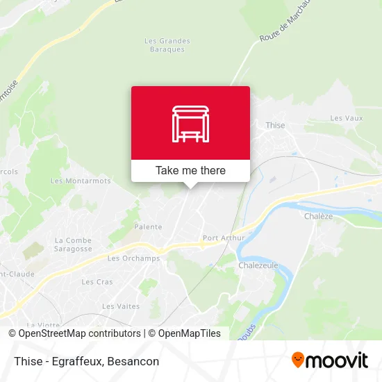 Thise - Egraffeux map
