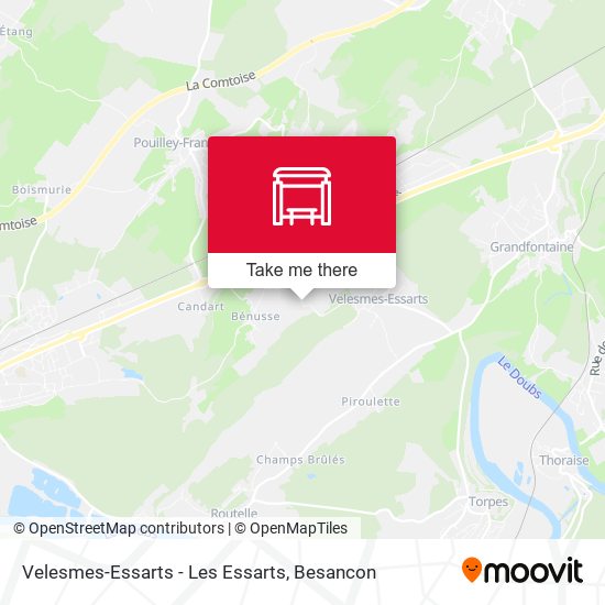 Mapa Velesmes-Essarts - Les Essarts